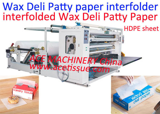 CE Interfolded Automatic Folder Machine Dry Waxed Paper Deli Sheets Interfolder Machine