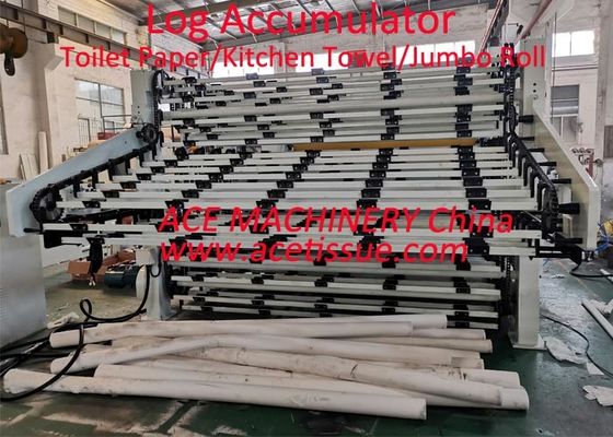 Nonwoven Rulo 100 Kütük Depolama için Yüksek Hızlı Tam Otomatik Kütük Akümülatörü