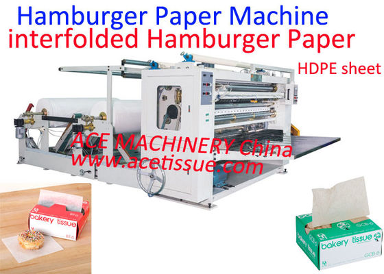 Sandviç Tereyağı Sarma Balmumu Şarküteri Kağıdı İçin Hamburger Patty Kağıt Interfolder Makinesi