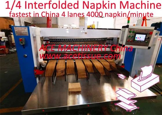 PLC Kontrollü XP Interfold Servis Kağıt Makinesini Özel Boyutlar ve Laminasyon Yapıştırıcıları için