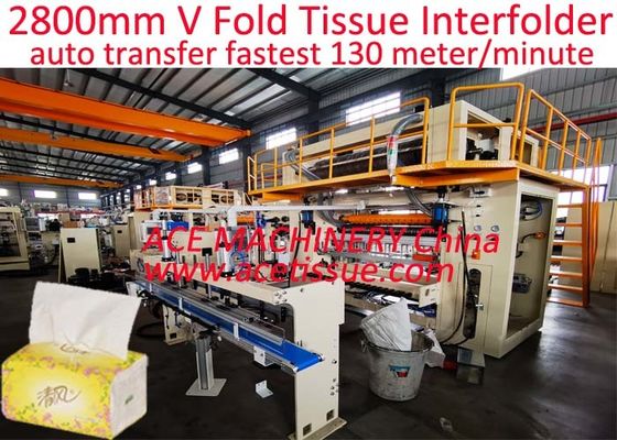 Hız 130 M/min Tam Otomatik Transfer Sistemi ile 3000mm Yüz Doku Kağıt Makinesi