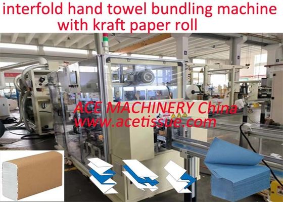Tam Otomatik Z Katlamalı Kağıt Havlu Yumruğu Paket Makinesi kağıt rulo ile