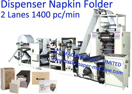 2800 Yaprak / Min İki Şeritli Dispenser Peçete Makinesi