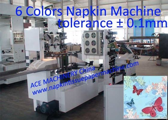 Yüksek Çözünürlüklü ± 0.1mm İki Renkli Peçete Baskı Makinesi